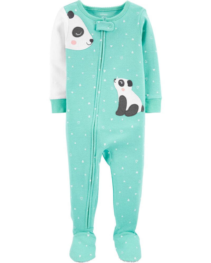 1-Piece 100% Snug Fit Cotton Footie PJs