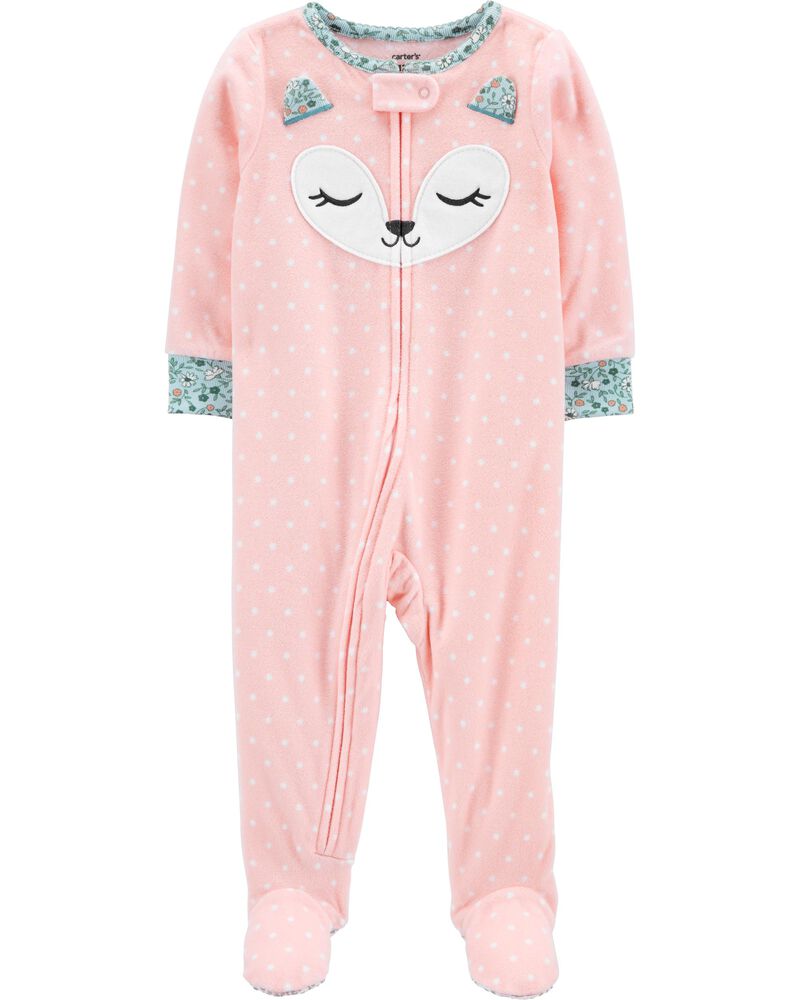 1-Piece Fox Fleece Footie PJs
