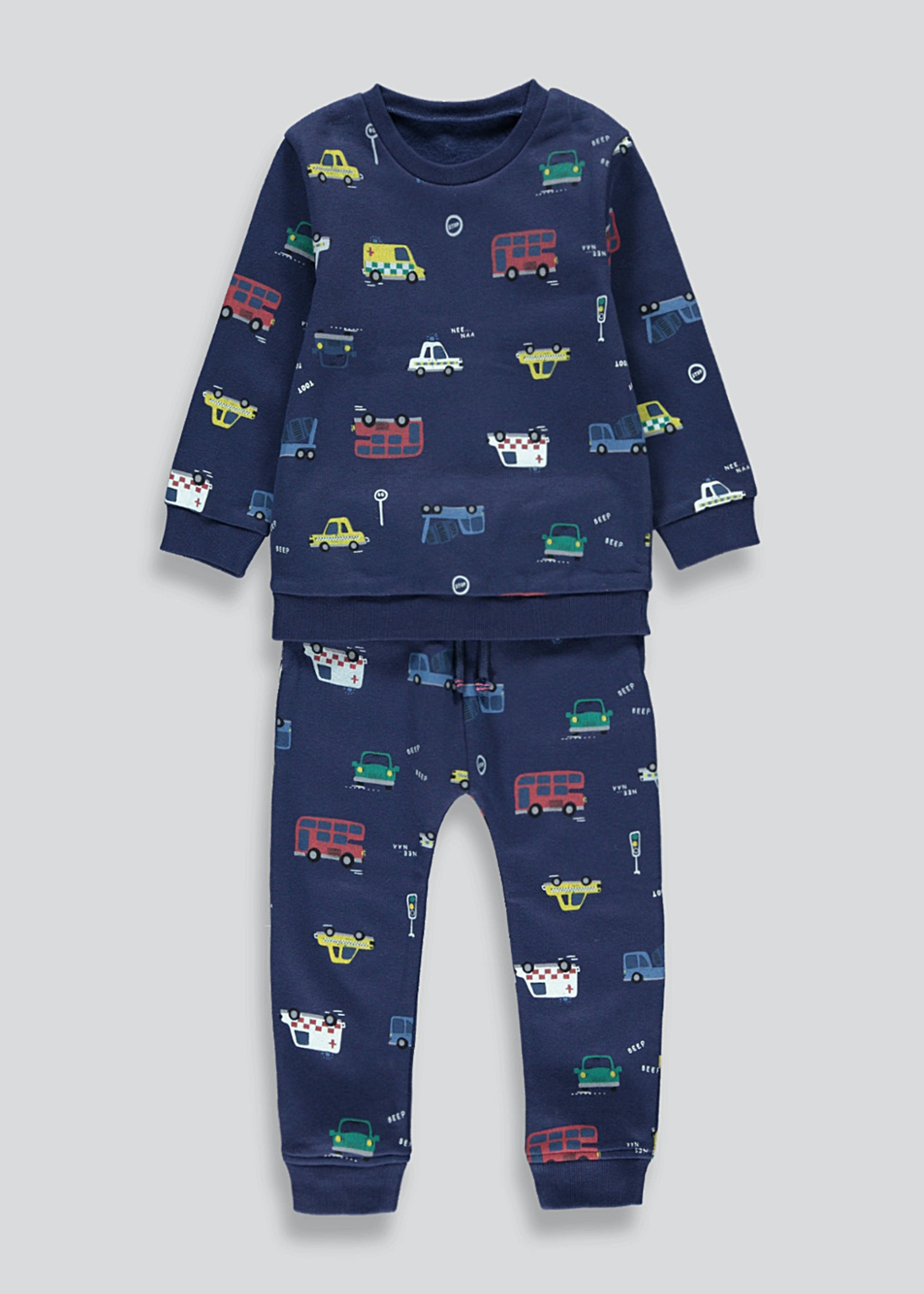Boys Transport Print Sweatshirt & Joggers Set (9mths-6yrs)