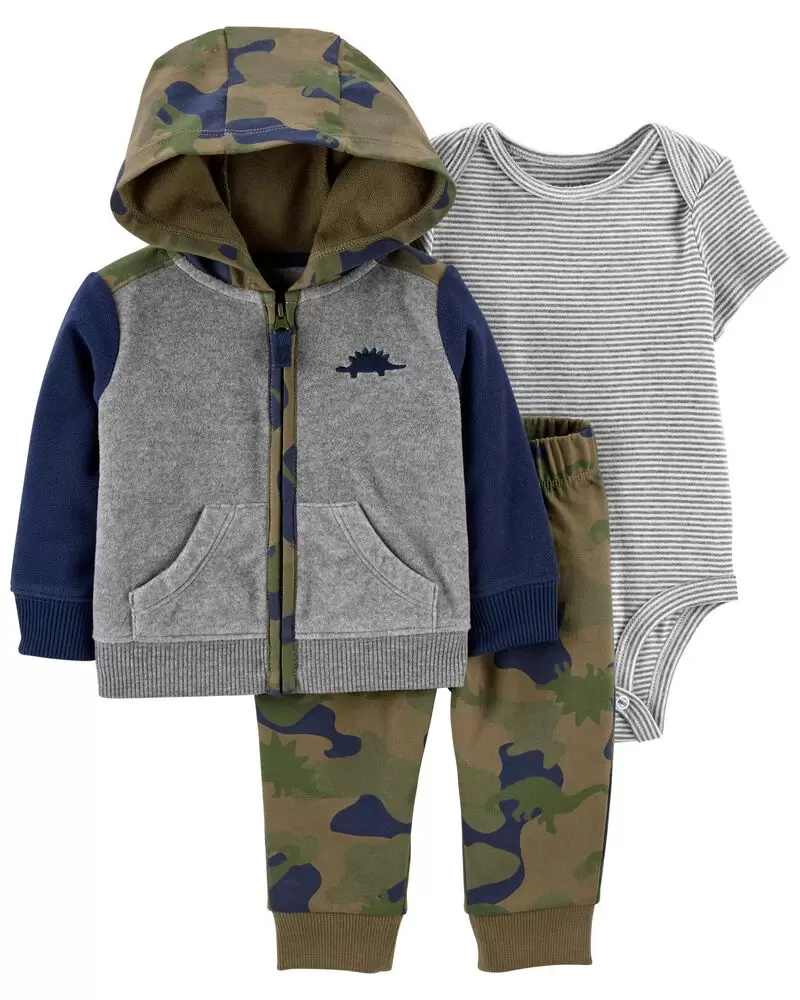 3-Piece Dinosaur Little Jacket Set