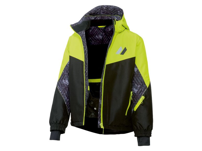 CRIVIT® Skijacke Jungen, mit Skipasstasche, wasserdicht