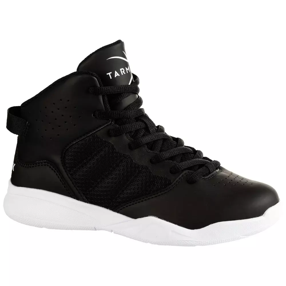SS100 BOYS'/GIRLS' BEGINNER BASKETBALL SHOES - BLACK