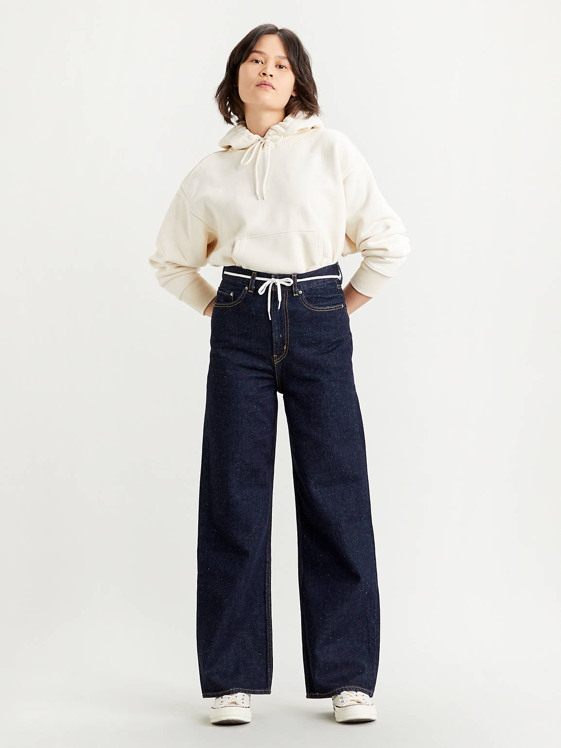 HIGH LOOSE COTTONIZED HEMP WOMEN'S JEANS