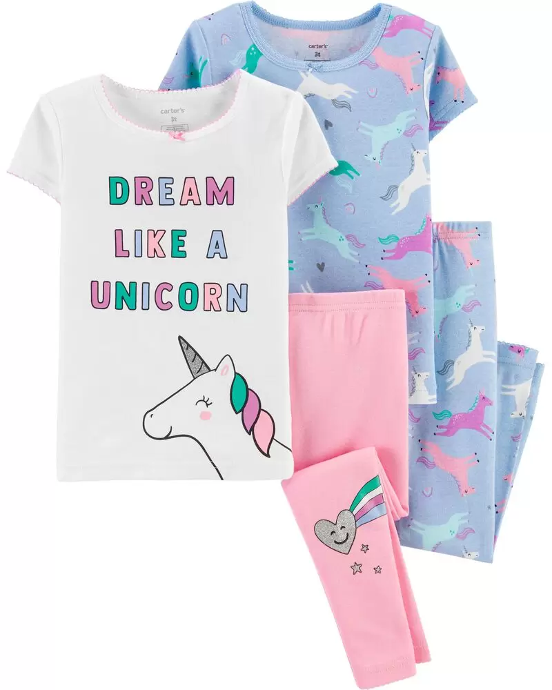 4-Piece 100% Snug Fit Cotton PJs