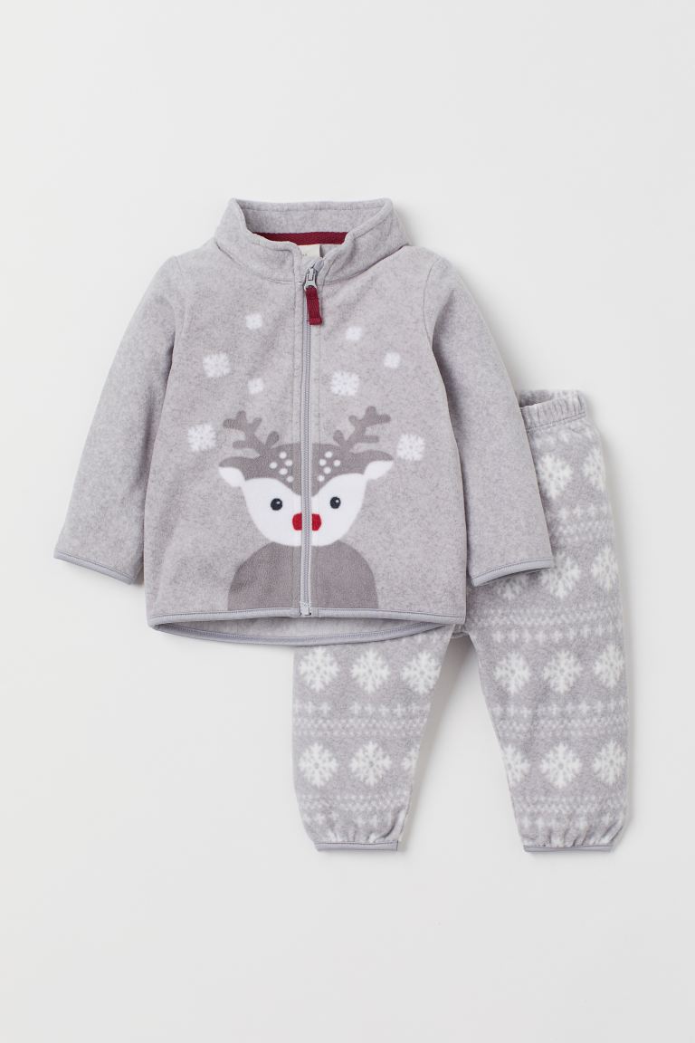 Fleece jacket and trousers