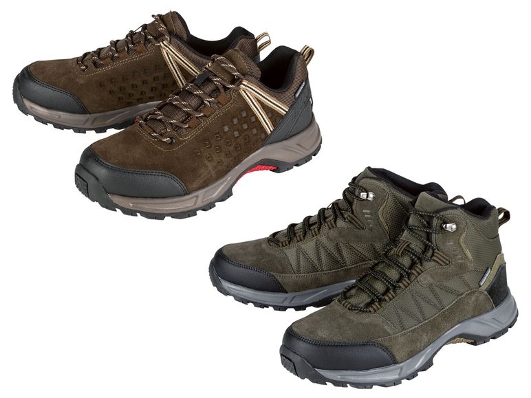 CRIVIT® Trekkingschuh Herren, mit Leder, wasserdicht