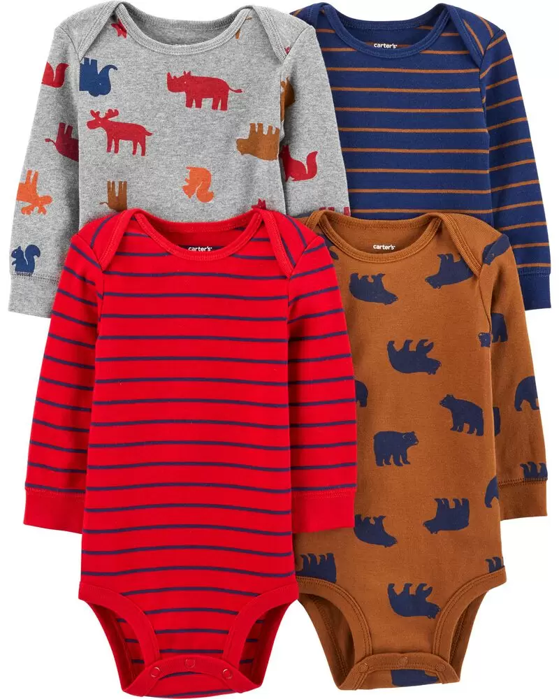4-Pack Animals Original Bodysuits