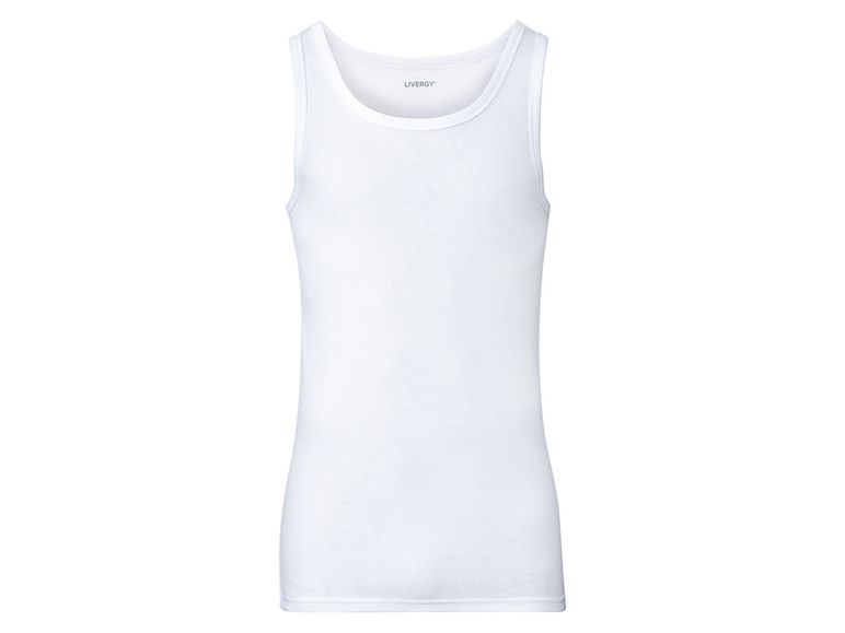 LIVERGY® Achselhemden Herren, 3 Stück, aus Baumwolle