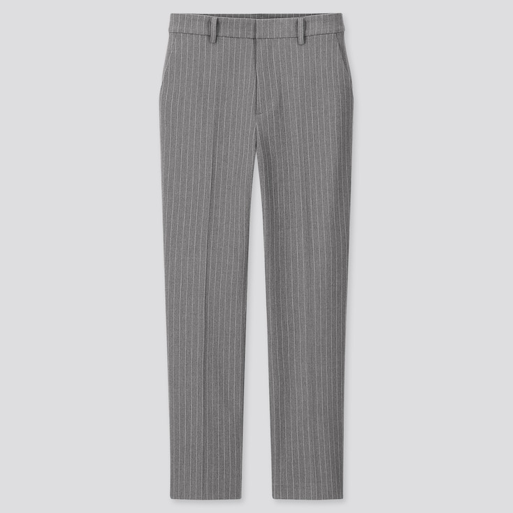 WOMEN SMART STRIPED ANKLE LENGTH TROUSERS