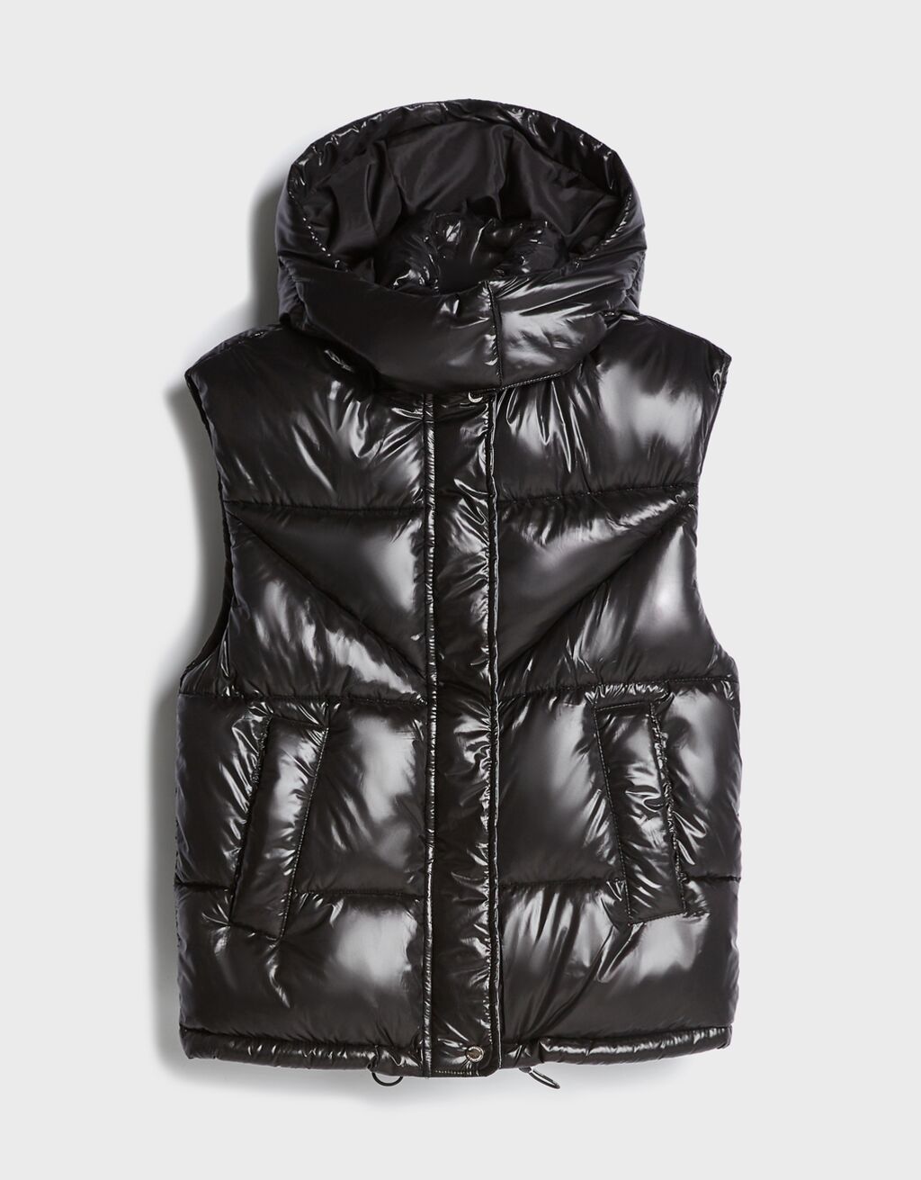 Hooded puffer gilet