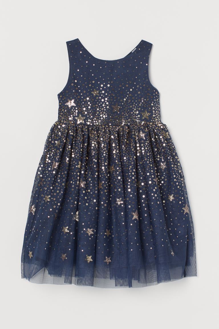 Sequined tulle dress