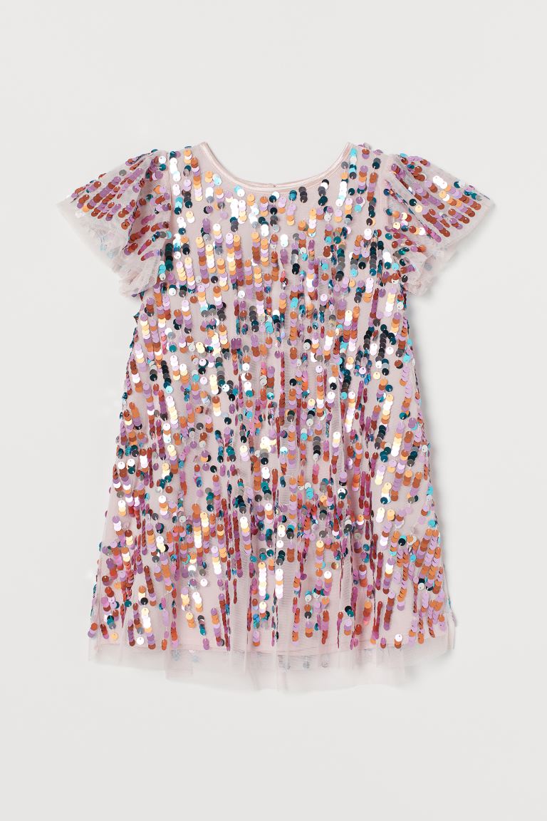 Sequined tulle dress