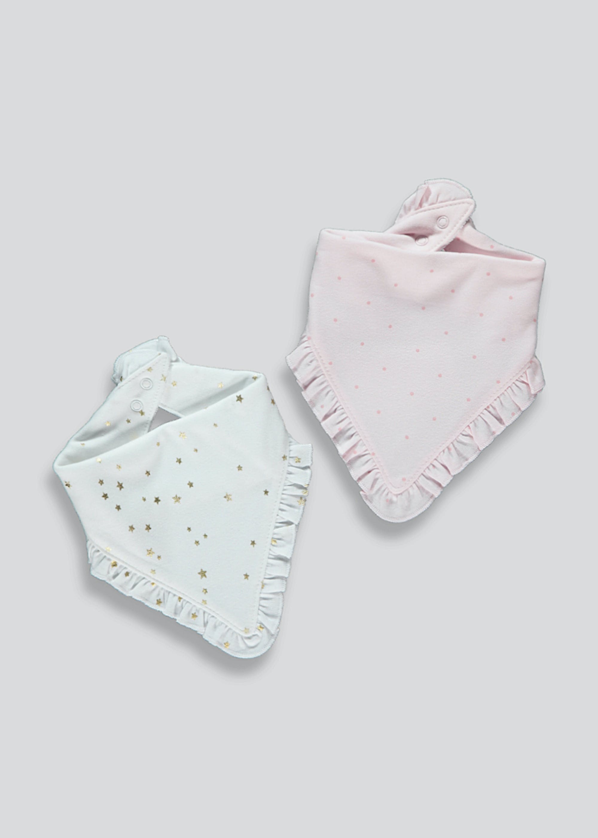 2 Pack Pink Bandana Bibs (One Size)
