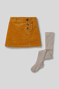 Set - Cordrock und Strumpfhose