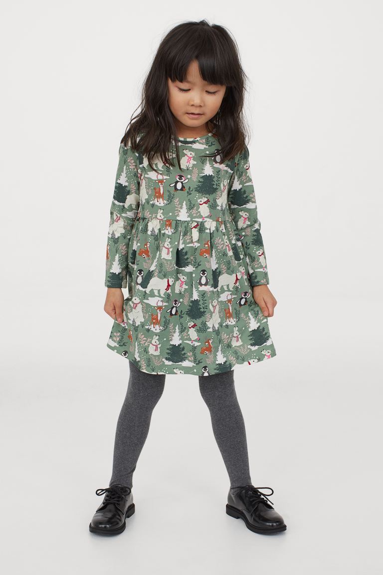 Patterned jersey dress