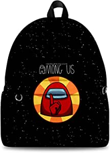 SUSSURRO Game Among Us 3D Printing Backpack Student Young Teenagers Schoolbag Pocket Bag for Kid Adults