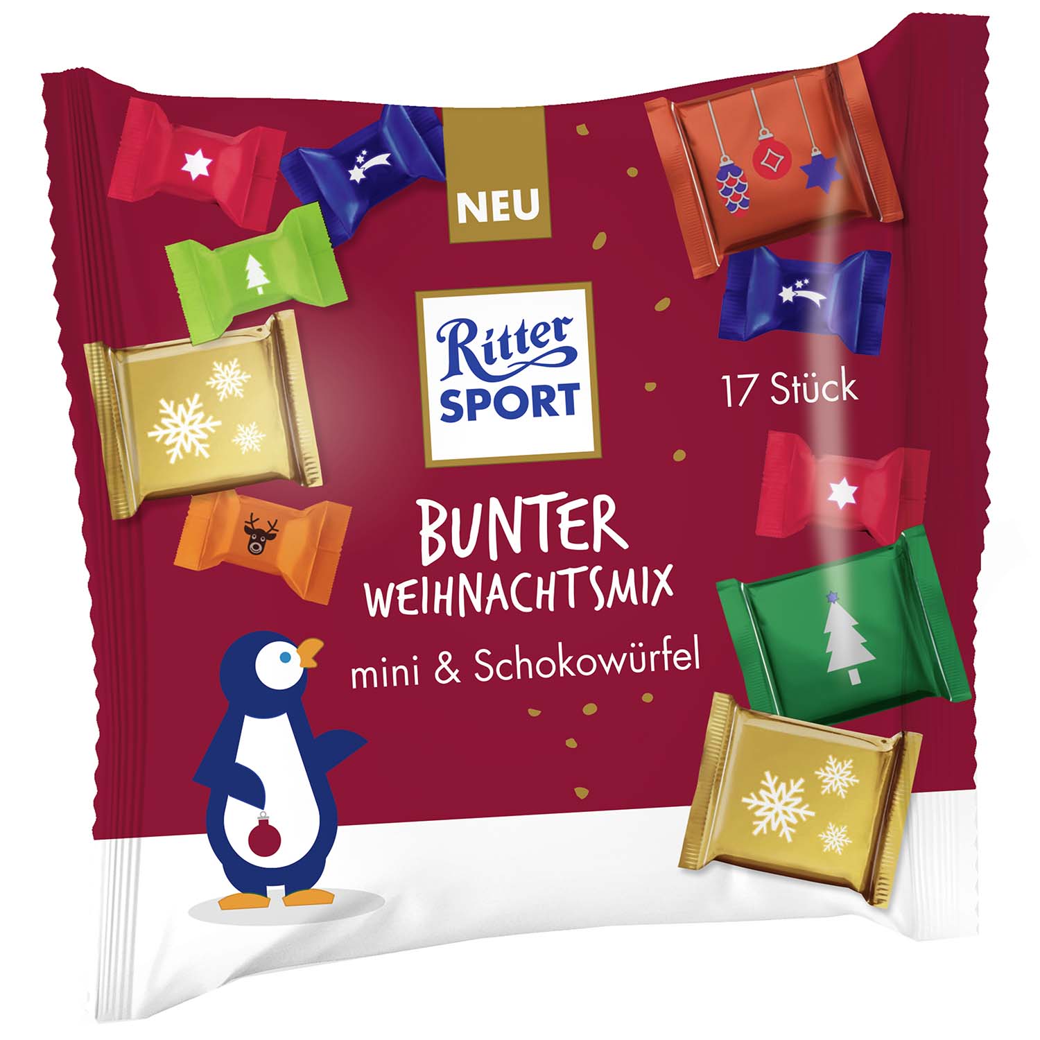 Ritter Sport mini Bunter Weihnachtsmix 17er