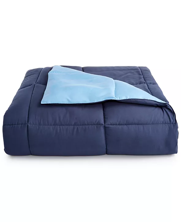 Martha Stewart Essentials Reversible Down Alternative Full/Queen Comforter, Created for Macy's