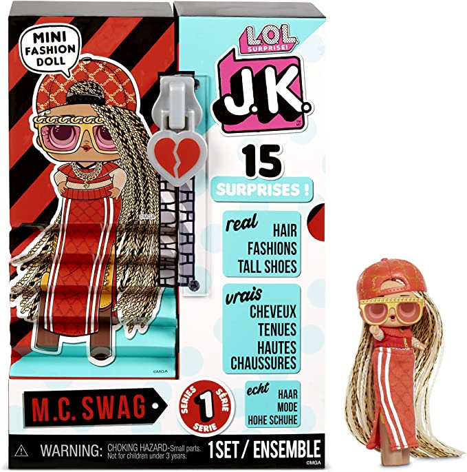 L.O.L. Surprise! JK M.C. Swag Mini Fashion Doll with 15 Surprises