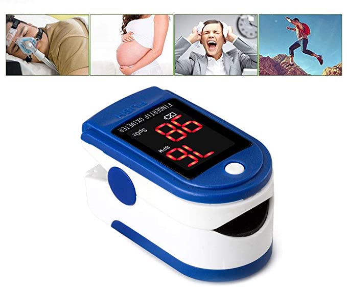 SHANSHIRF Oximeter finger adult, Fingertip Pulse Oximeter Home family Pulse Oxymeter finger pulse oximeter LED OLED for adult children old man (Color : A)