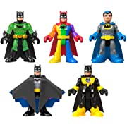 Fisher-Price Imaginext DC Super Friends Batman 80th Anniversary Collection, Figure 5-Pack, Amazon Exclusive