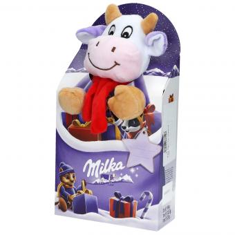 Milka Magic Mix Plüschtier Kuh Plüschfigur mit einer Mischung von Alpenmilchschokolade
