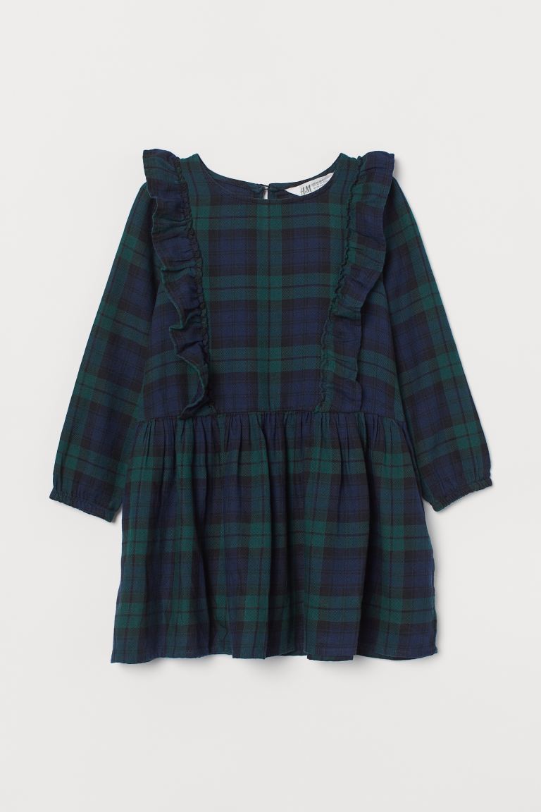 Patterned flounced dress