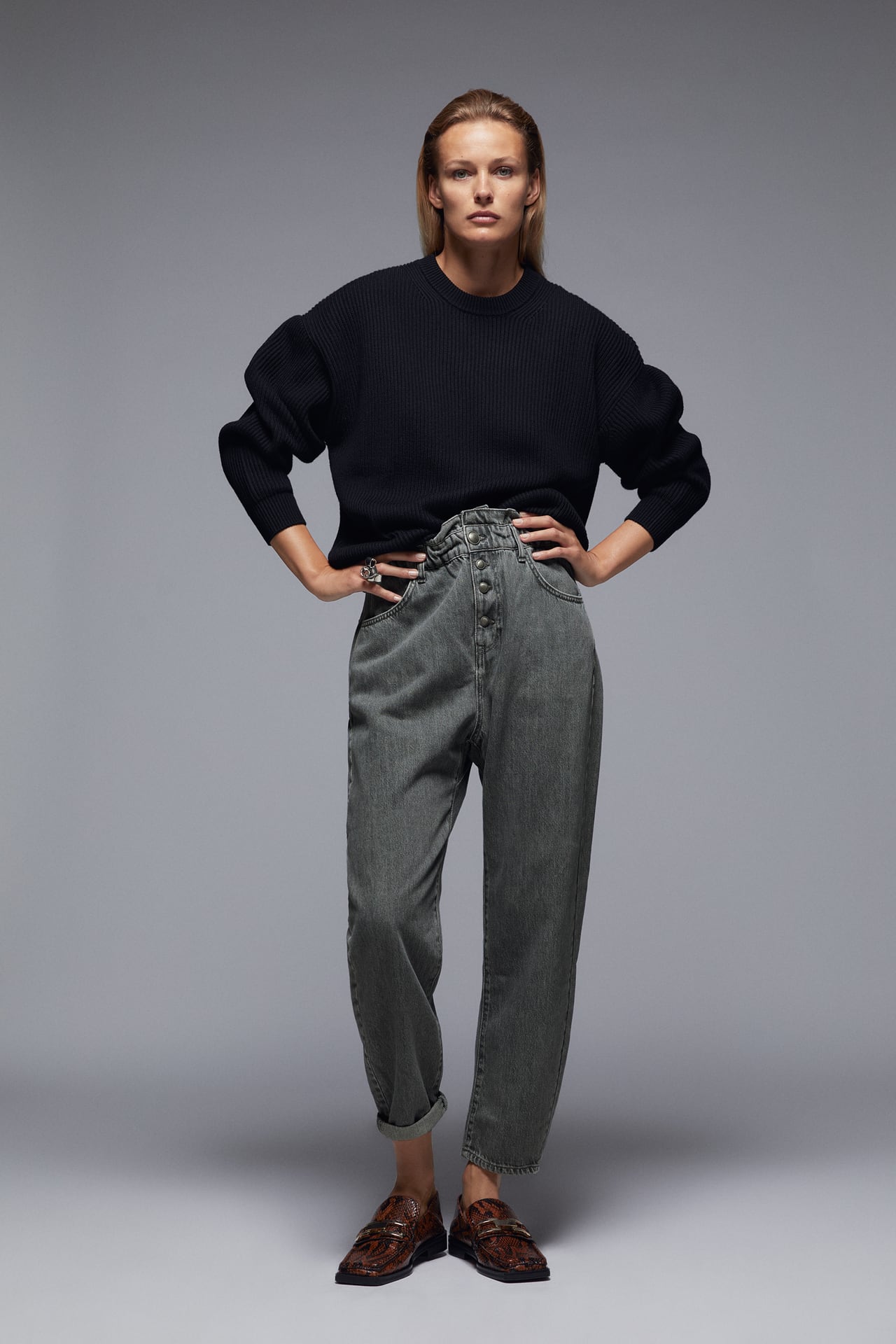 Z1975 BAGGY JEANS WITH BUTTONS