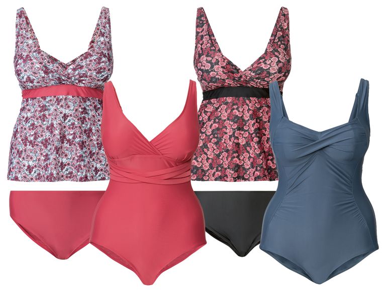 ESMARA® Badeanzug/ Tankiki Damen, mit verstellbaren Trägern, mit Elasthan