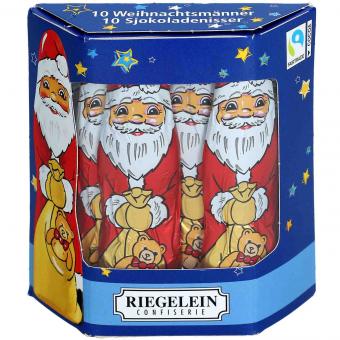 Riegelein Massiv-Weihnachtsmann groß 10er