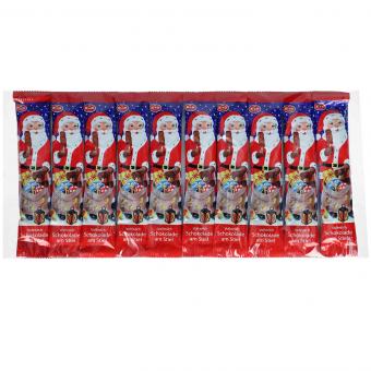 Eickmeyer & Gehring Weihnachtsmänner am Stiel 10x15g 10 einzeln verpackte Weihnachtsmann-Lollis aus Vollmilchschokolade. Mit weihnachtlichem Ausmalbild.