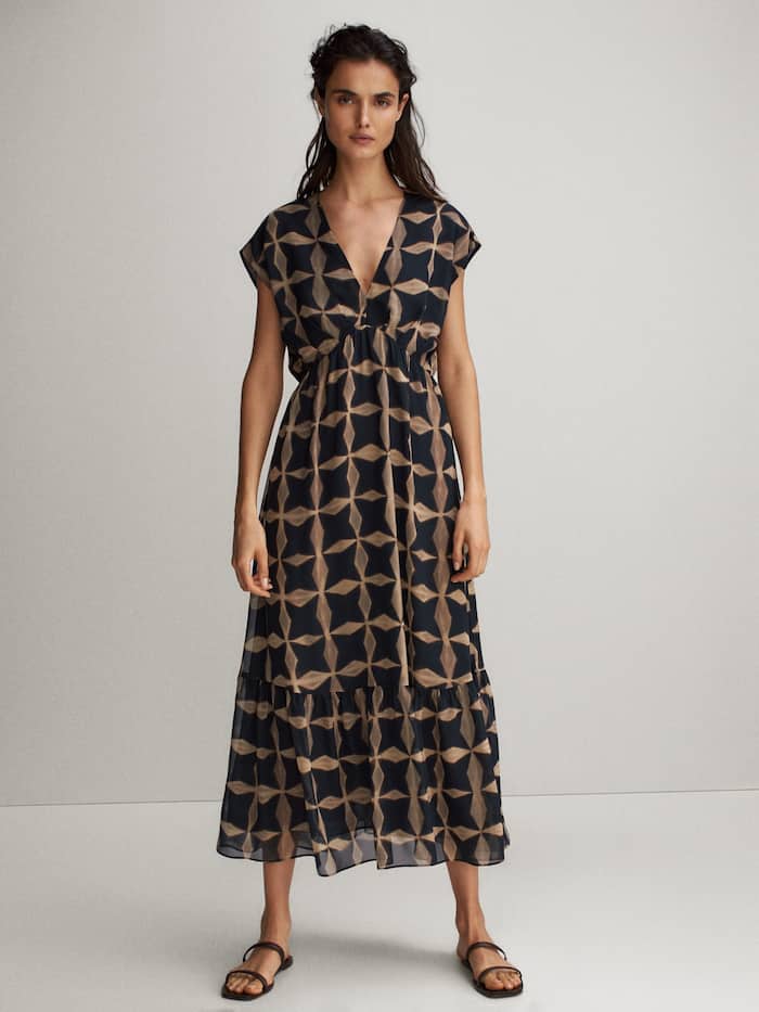 BLACK PRINT DRESS