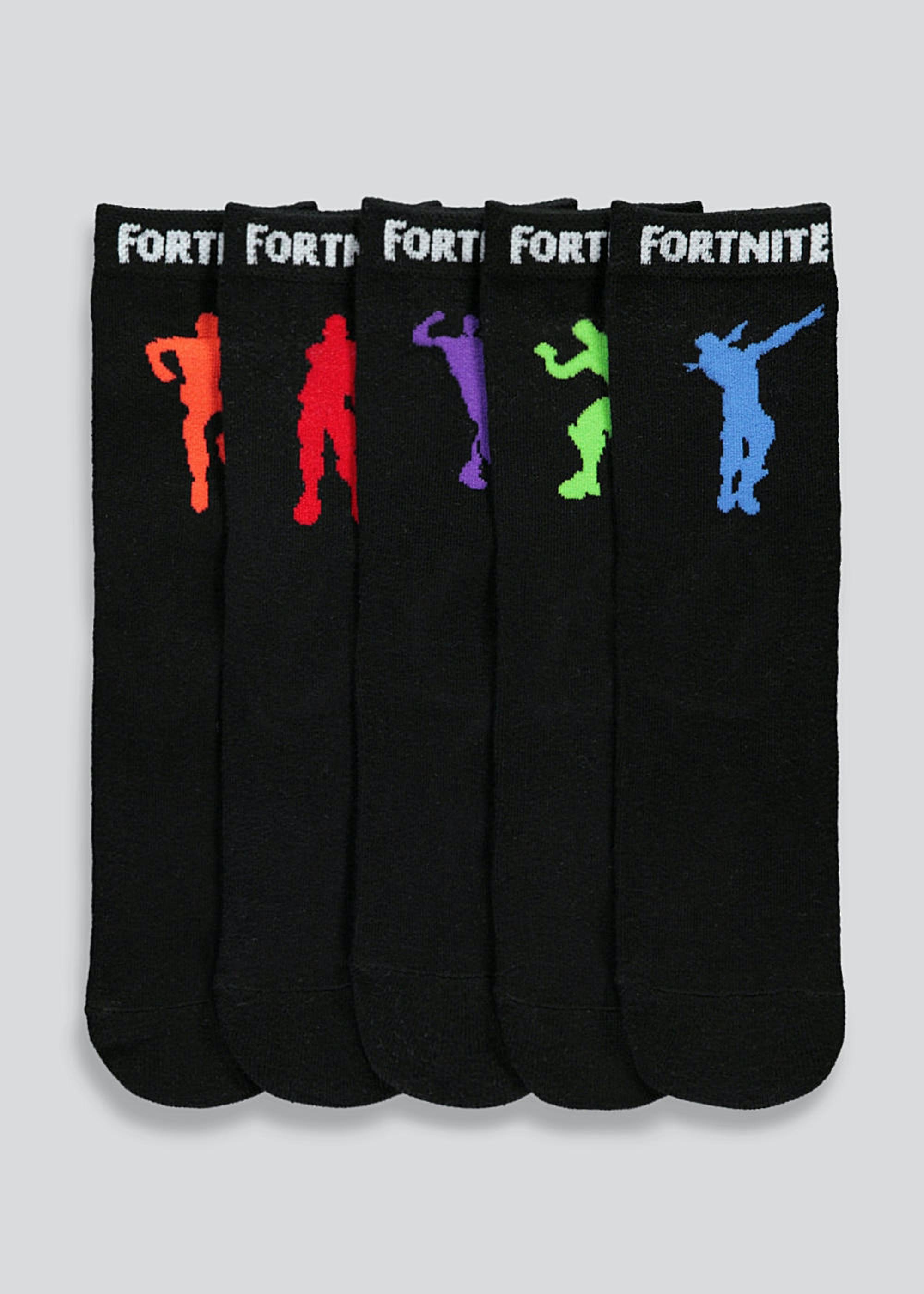 Fortnite 5 Pack Socks (Younger 9-Older 6.5)