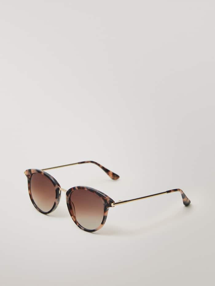 Gafas round puente metal tono rosado