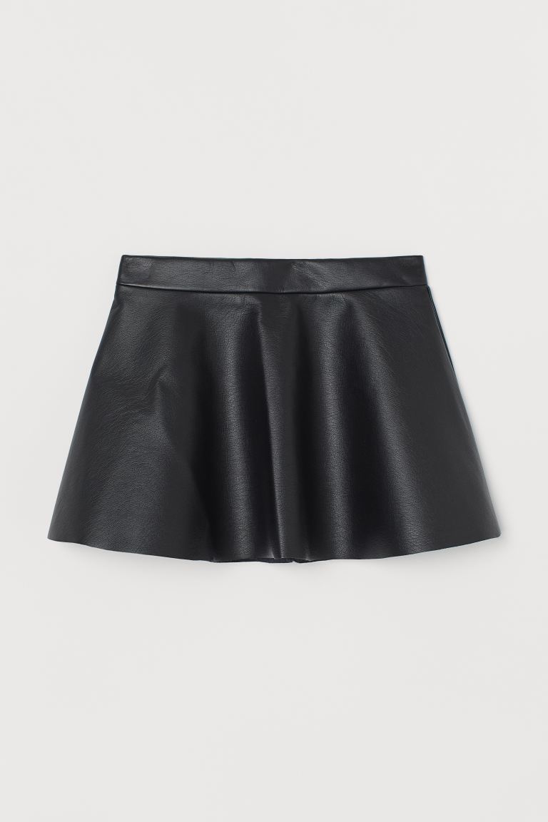 Imitation leather skirt