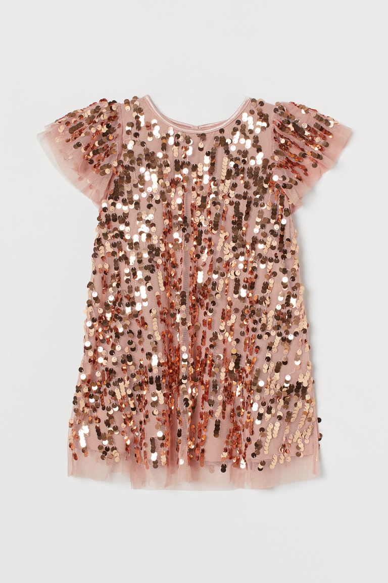Sequined tulle dress