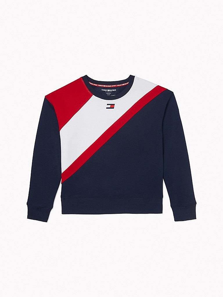 ESSENTIAL CROPPED COLORBLOCK SWEATSHIRT