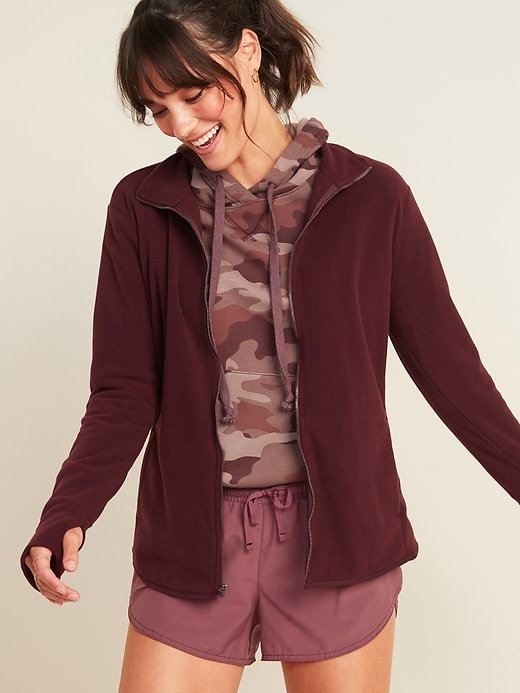 Micro Performance Fleece Zip-Front Jacket for Women