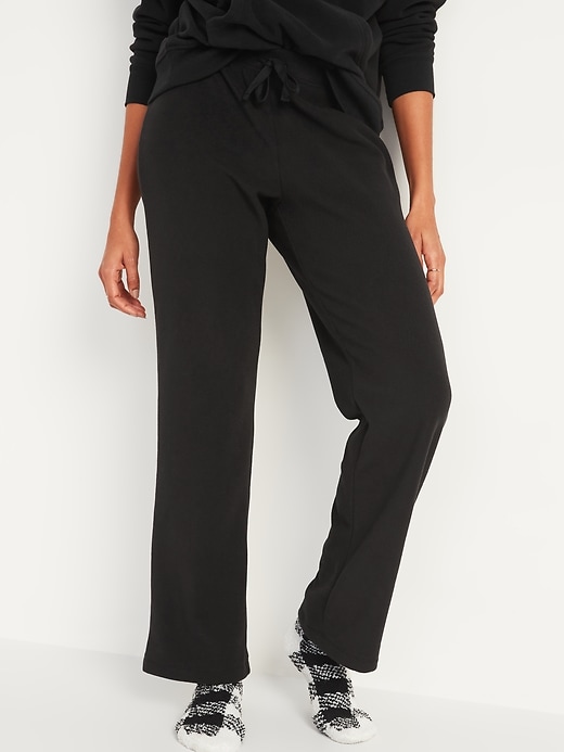 Mid-Rise Cozy Micro Performance Fleece Pajama Pants for Women