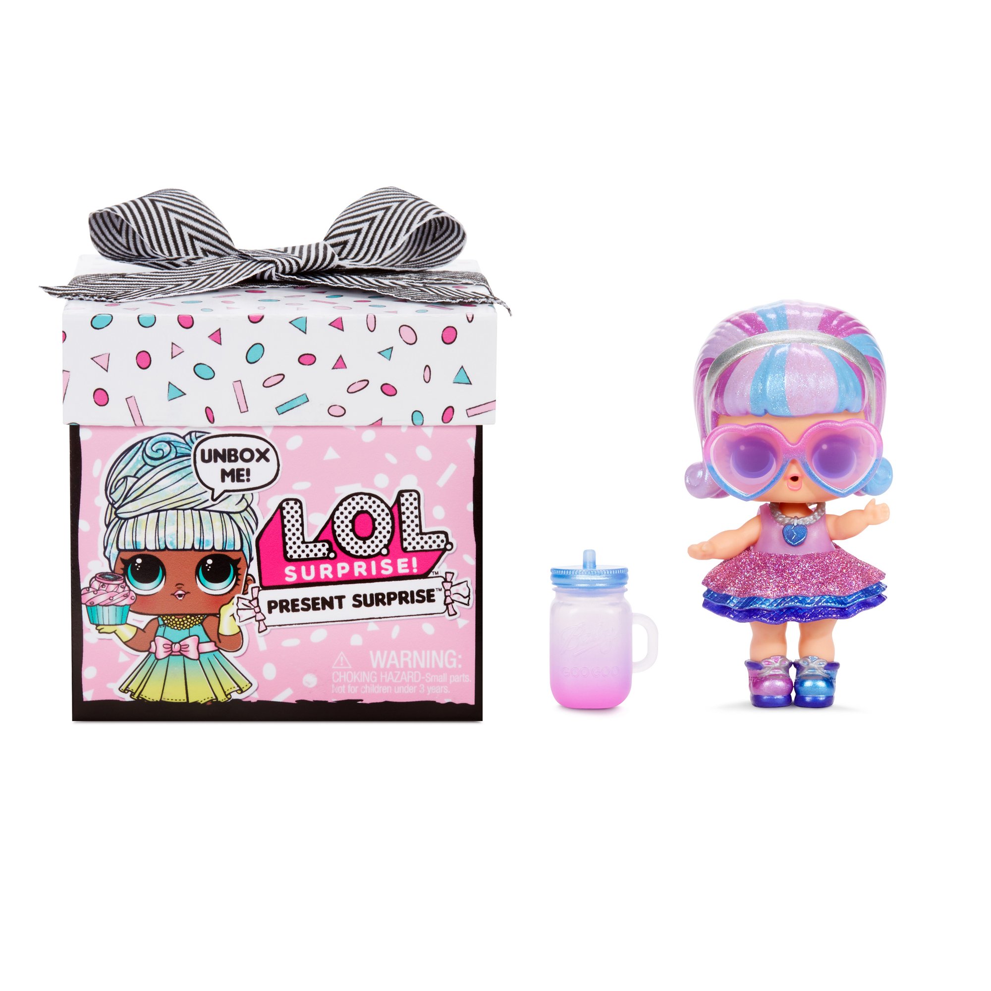 O.L. Surprise! Present Surprise Doll with 8 Surprises