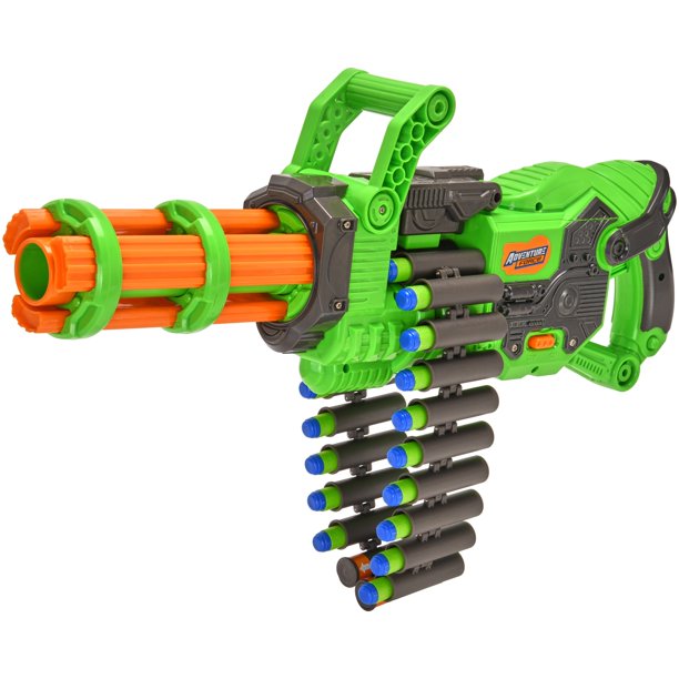 Adventure Force Scorpion Rotating Barrel Auto Gatling Dart Blaster, Green