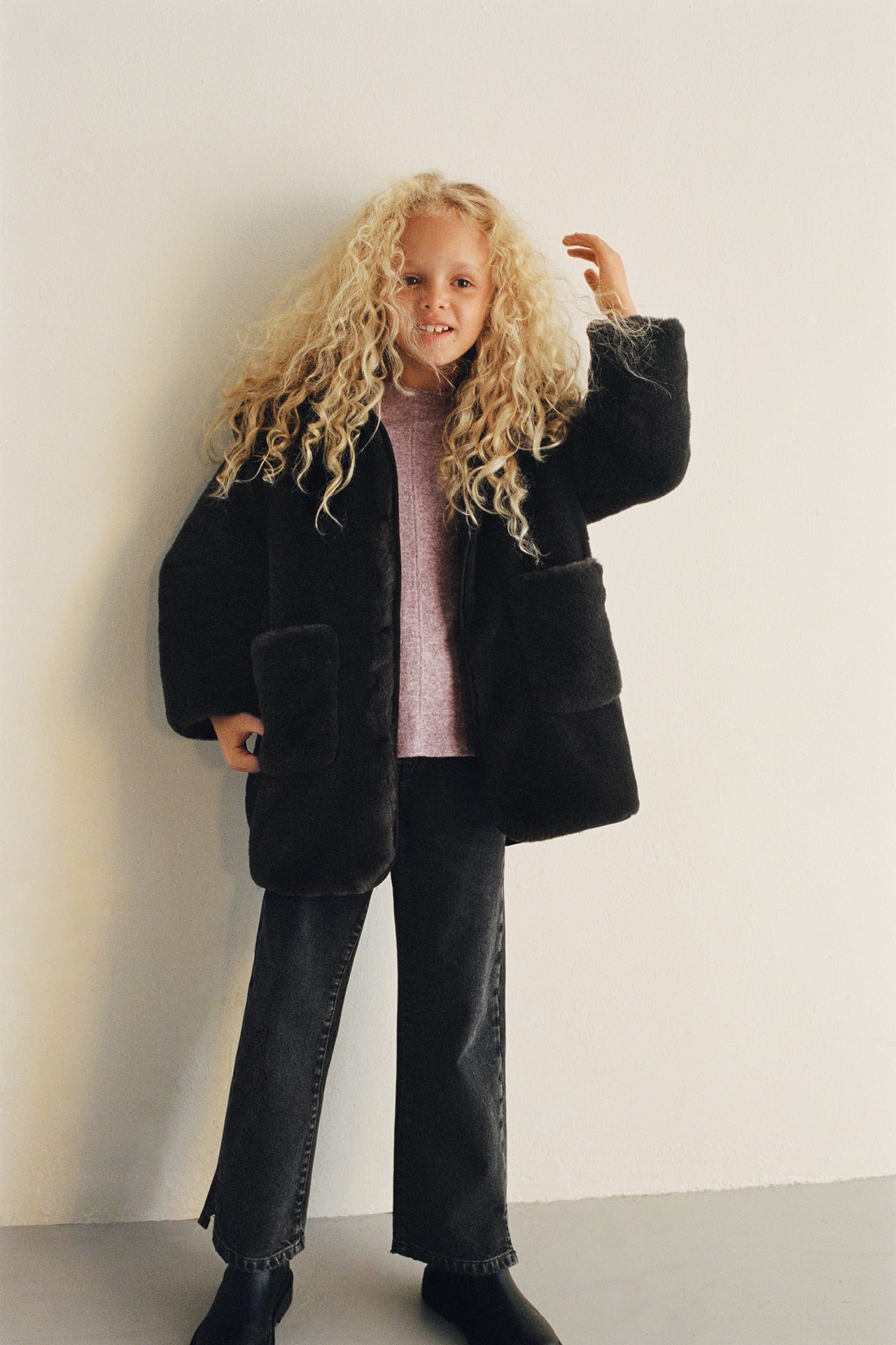 REVERSIBLE FAUX FUR COAT