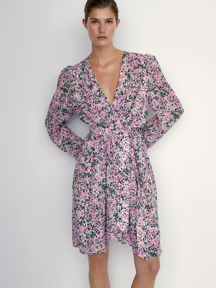 DRESS WITH PRINTED FLOWERS