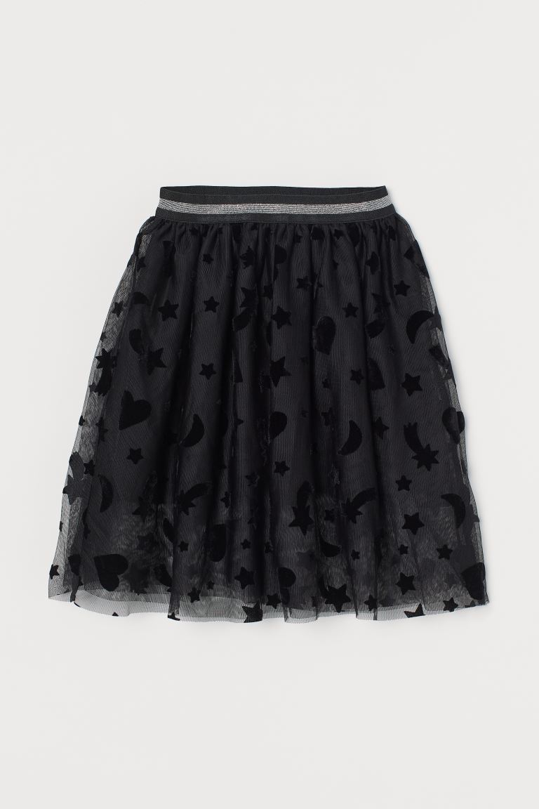 Patterned tulle skirt