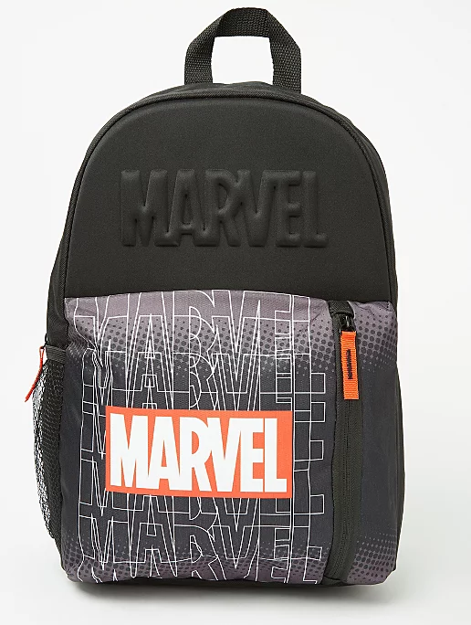 Marvel Black Embossed Logo Backpack