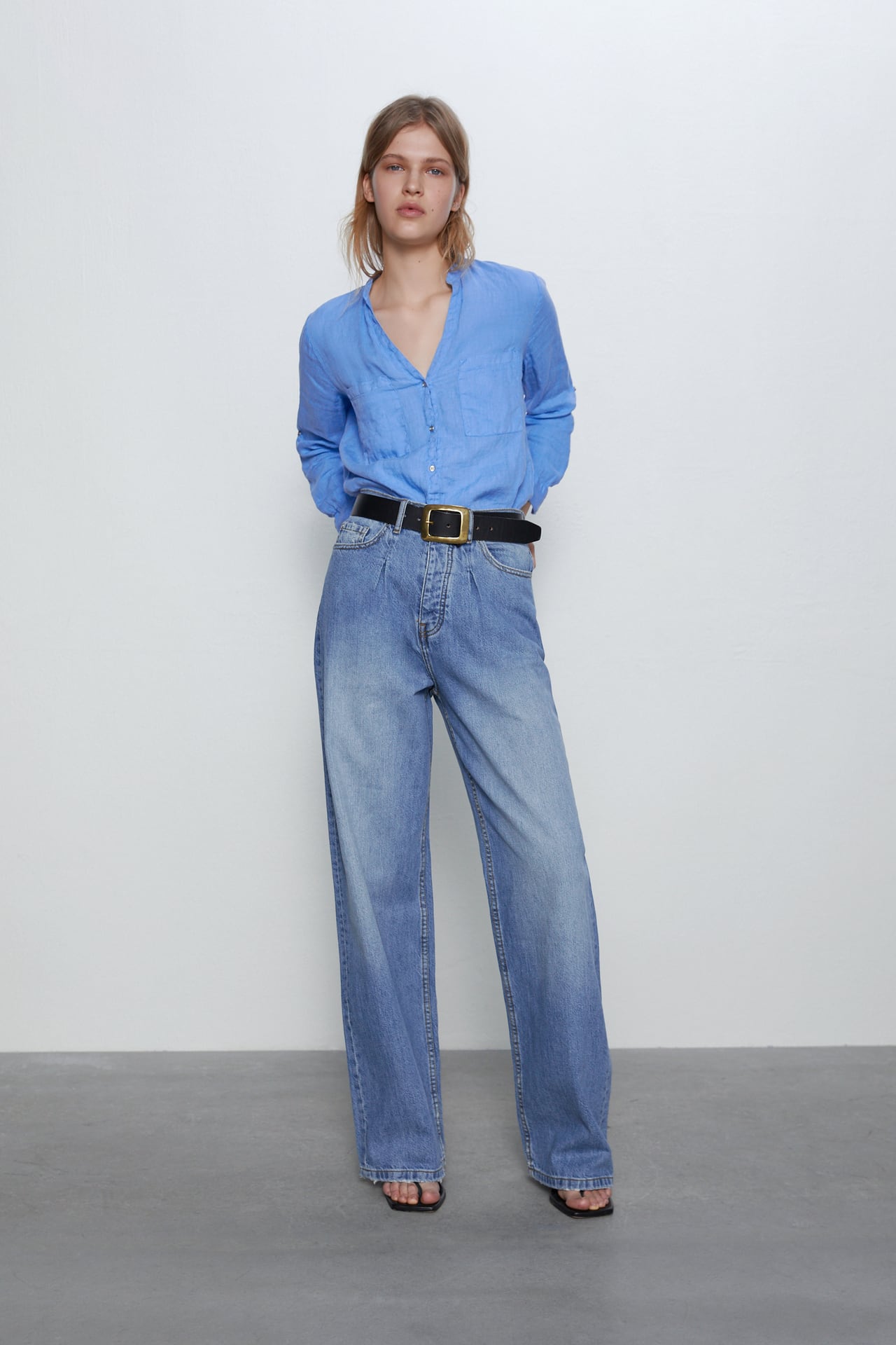 LINEN BLOUSE WITH POCKETS