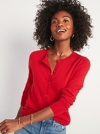 Crew-Neck Cardigan for Women