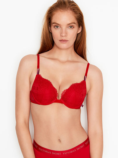 Sexy Tee Lace & Sheer Mesh Push-up Bra
