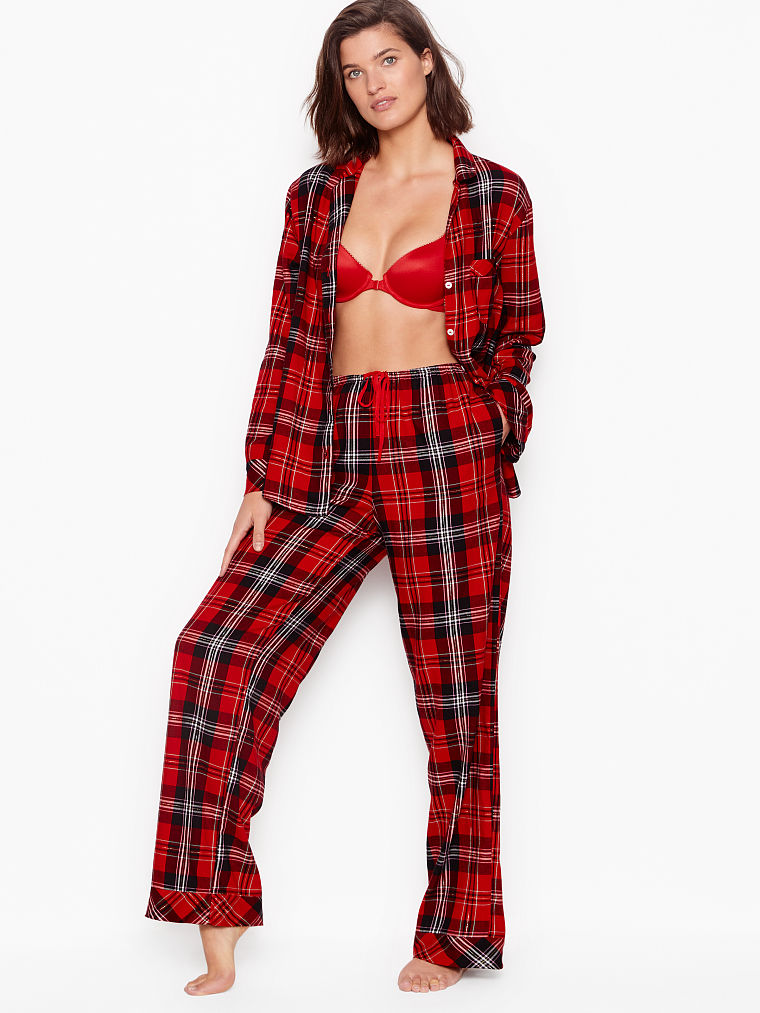 Shimmer Flannel Long PJ Set