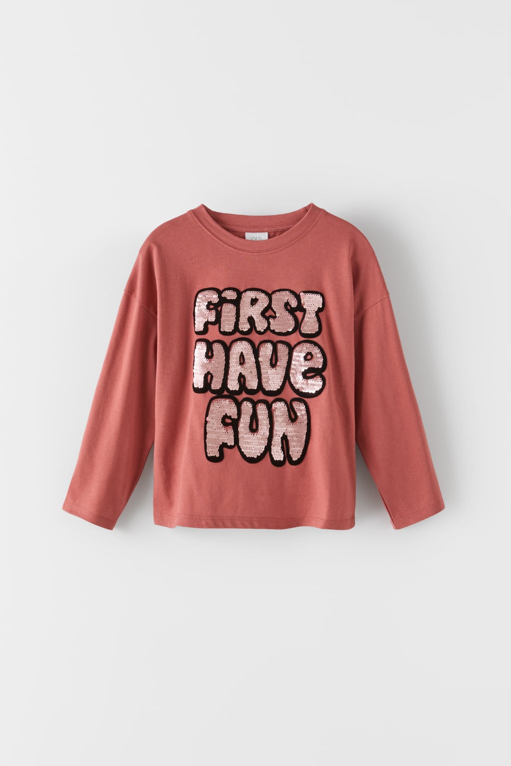 REVERSIBLE SEQUIN LONG SLEEVE T-SHIRT